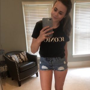 Distressed Jean Shorts